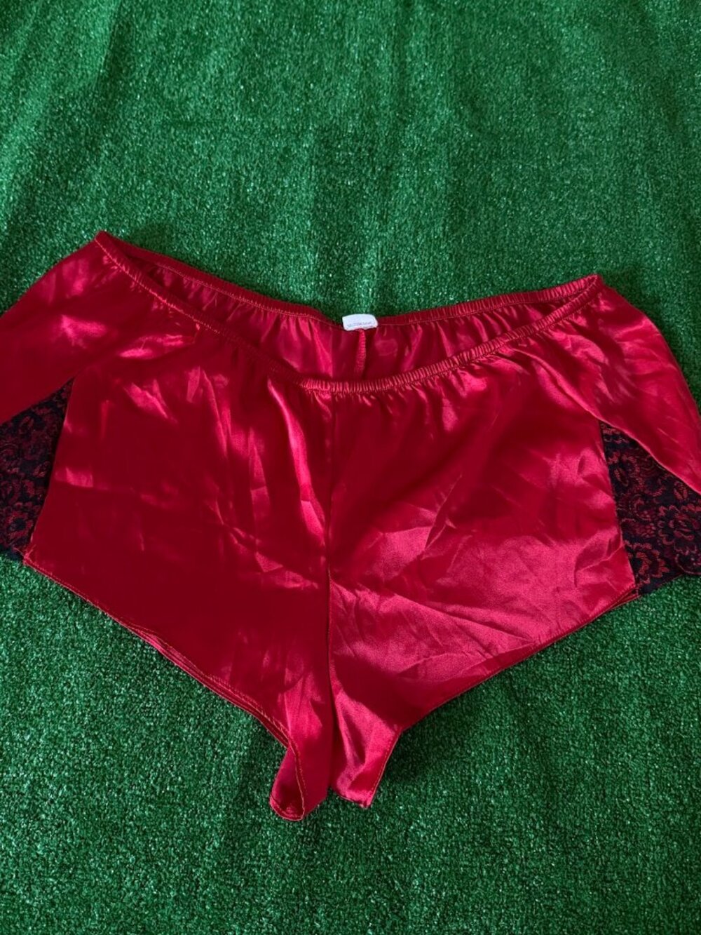 Secret Treasures Satin Red Black Lace Details Pajama Lounge Shorts Plus Size 3X